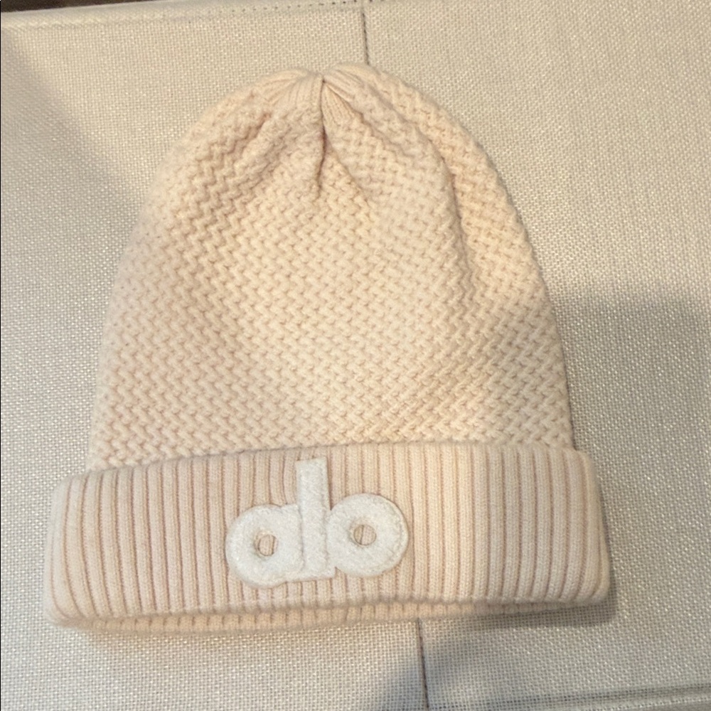 Cream Knit Beanie for women